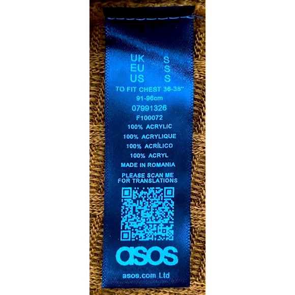 NWOT ASOS Gold/Mustard Sweater - Picture 6 of 7